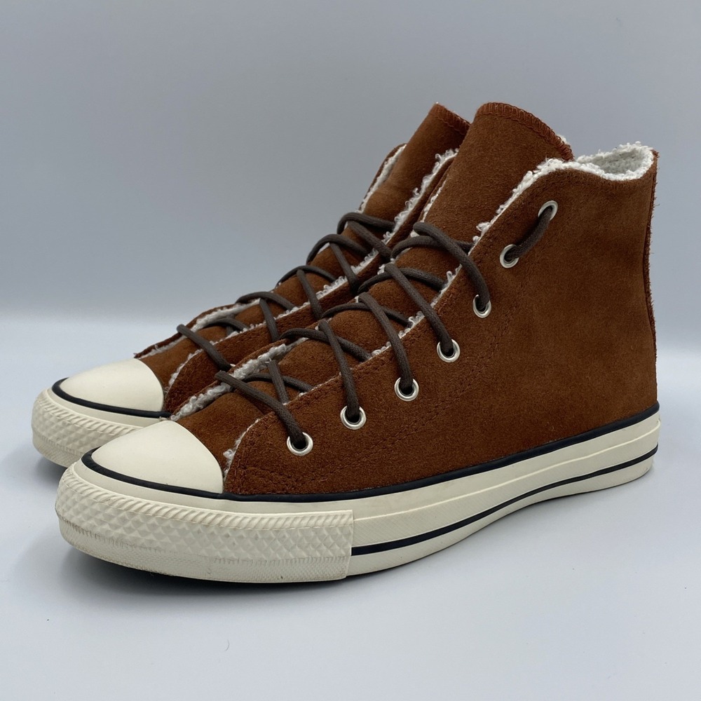 Converse Chuck Taylor All Star High Top Women's 7 Cinnamon Brown Suede Shoes